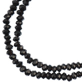 Crystal Lane Rondelle 2 Strand 7in (apx246pcs) 1.5x2.5mm Opaque Black